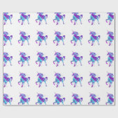 Unicorn pegasus Fantasy Packpapier für Geschenke (Flach)