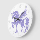 Unicorn pegasus - Farbe wählen Große Wanduhr (Winkel)