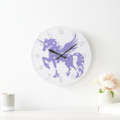 Unicorn pegasus - Farbe wählen Große Wanduhr (Zuhause)