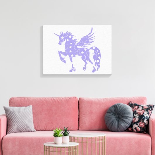 Unicorn pegasus - Farbe wählen Leinwanddruck (Insitu (Wohnzimmer))