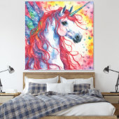 Unicorn Pegasus Leinwanddruck (Insitu (Schlafzimmer))