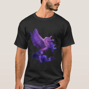 Unicorn Pegasus Lila Lighting T-Shirt