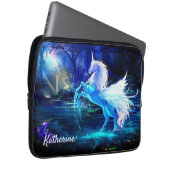Unicorn Pegasus Moonlight Name hinzugefügt Laptopschutzhülle (Vorne Rechts)