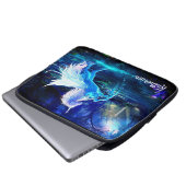 Unicorn Pegasus Moonlight Name hinzugefügt Laptopschutzhülle (Vorne Knopf)