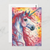 Unicorn Pegasus Postkarte (Vorne/Hinten)