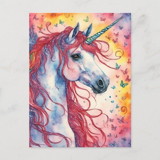 Unicorn Pegasus Postkarte (Vorderseite)