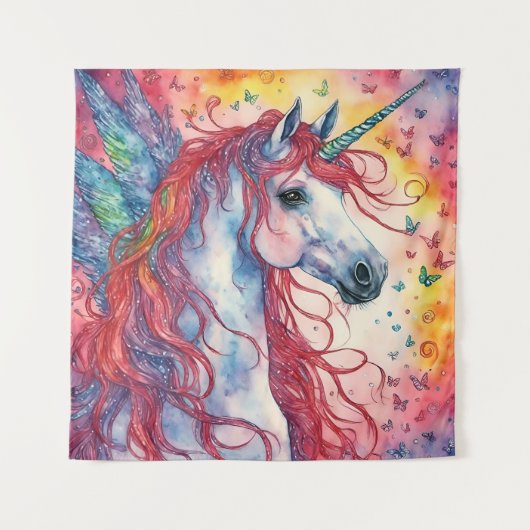 Unicorn Pegasus Wandteppich (Vorderseite)