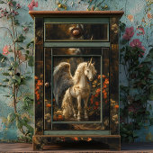 Unicorn Pegasus Woodland Floral Decoupage Seidenpapier