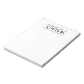 UNiCoRn Periodic Table Elements Word Chemistry Notizblock (Rotiert)