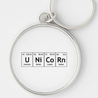 UNiCoRn Periodic Table Elements Word Chemistry Schlüsselanhänger