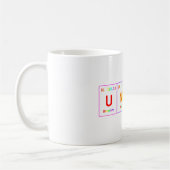 UNiCoRn Periodic Table Elements Word Rainbow Color Kaffeetasse (Links)