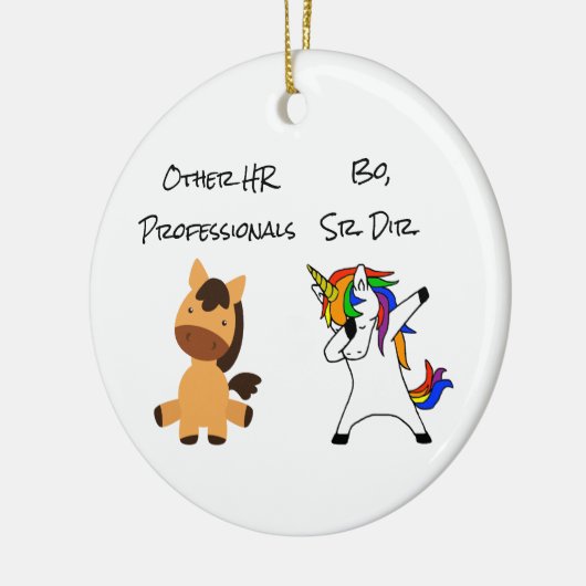 Unicorn Personal Berufliche Personalressourcen Keramik Ornament (Links)