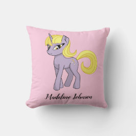Unicorn Personalisiert Girl Throw Kissen