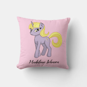 Unicorn Personalisiert Girl Throw Kissen