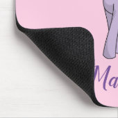 Unicorn Personalisiert Girls Pink Mouse Pad Mousepad (Ecke)