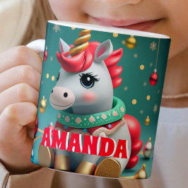 Unicorn Personalisiert Kids Hot Chocolate Tasse