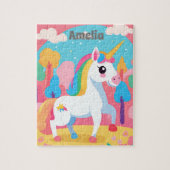 Unicorn Personalisiert Kids Puzzle (Vertikal)
