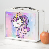 Unicorn Personalisiert-Metal-Lunchbox Metall Brotdose (Beispiel)