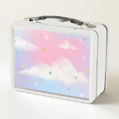 Unicorn Personalisiert-Metal-Lunchbox Metall Brotdose (Rückseite)