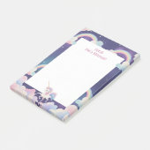 Unicorn Personalisiert Mitzvah Notizblock (angewinkelt)
