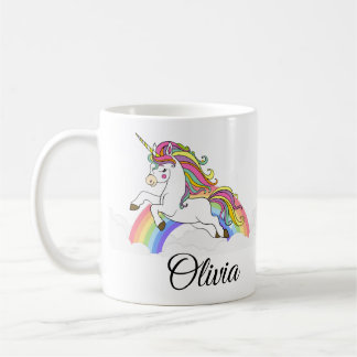 Unicorn Personalisiert Name Niedlich Kaffee Kaffeetasse