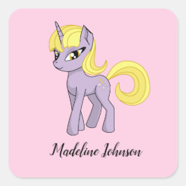 Unicorn Personalisiert Stickers Kleine Girl-Siegel
