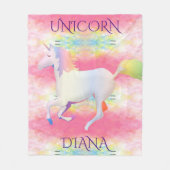 UNICORN personalisierte Fleecedecke. Fleecedecke (Vorderseite)