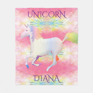 UNICORN personalisierte Fleecedecke. Fleecedecke