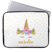 Unicorn Personalisierter Laptop-Sieb | Benutzerdef Laptopschutzhülle (Vorderseite)