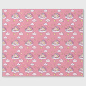 Unicorn-personalisiertes Verpackungs-Papier (Name Geschenkpapier (Flach)