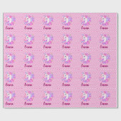 unicorn & personalize your name geschenkpapier (Flach)