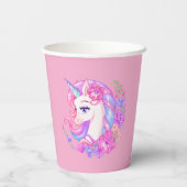 unicorn & personalize your name pappbecher (Rückseite)