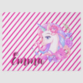 unicorn & personalize your name seidenpapier (Vorderseite)