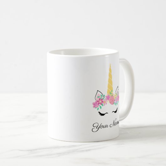 Unicorn personalized Mug Kaffeetasse (VorderseiteRechts)