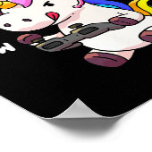 Unicorn Pew Pew Unicorns Lover Video Game Gamer Gi Poster (Ecke)