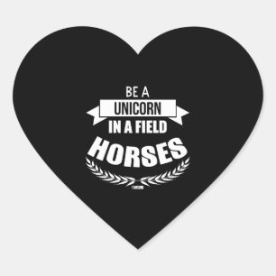 Unicorn-Pferd mythische Kreaturen Pony Unicorn Herz-Aufkleber
