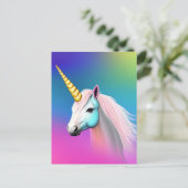 Unicorn Pferd Postkarte (Stehend Vorderseite)