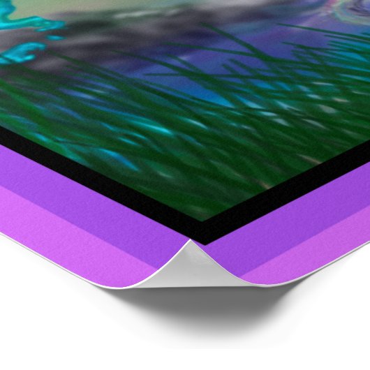 Unicorn Pferdepony Dragon Poster (Ecke)