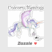 Unicorn Pferdepony Pferdeknecht Segen Pegasus Flüg Aufkleber (Blatt)