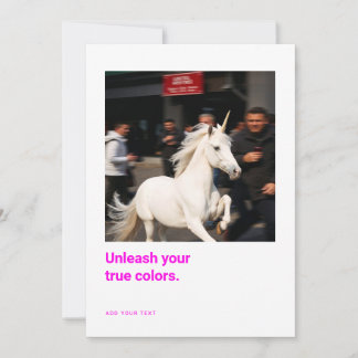 Unicorn Photo Encouragement Cards for creatives Dankeskarte