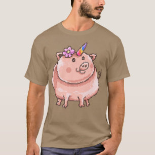 Unicorn Pig Geschenk Niedliche Geburtstag Prestige T-Shirt