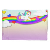 Unicorn Pillowcase Kissenbezug (Rückseite-Links)