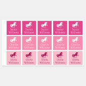 Unicorn pink adhesive waterproof kids name etiketten (Blatt)