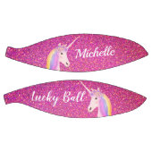 Uniçorn Pink Glitzer Glitzern Girly Personalisiert Basketball (Panele)