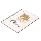 UNICORN PINK+GOLD NOTIZBLOCK (Linke Seite)