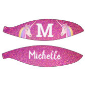 Unicorn Pink Imitate Glitzer Personalisiert Girls Basketball (Panele)