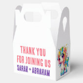 Unicorn Pink Lila Rainbow Whimsical Wedding Geschenkschachtel (Geöffnet)