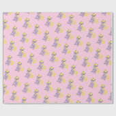 Unicorn Pink Little Girl Geschenkpapier Wrapping (Flach)