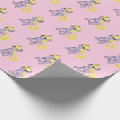 Unicorn Pink Little Girl Geschenkpapier Wrapping (Ecke)