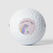 Unicorn Pink Magical Women's Golf Balls Golfball (Vorderseite)